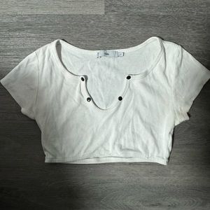 adika white crop top size L